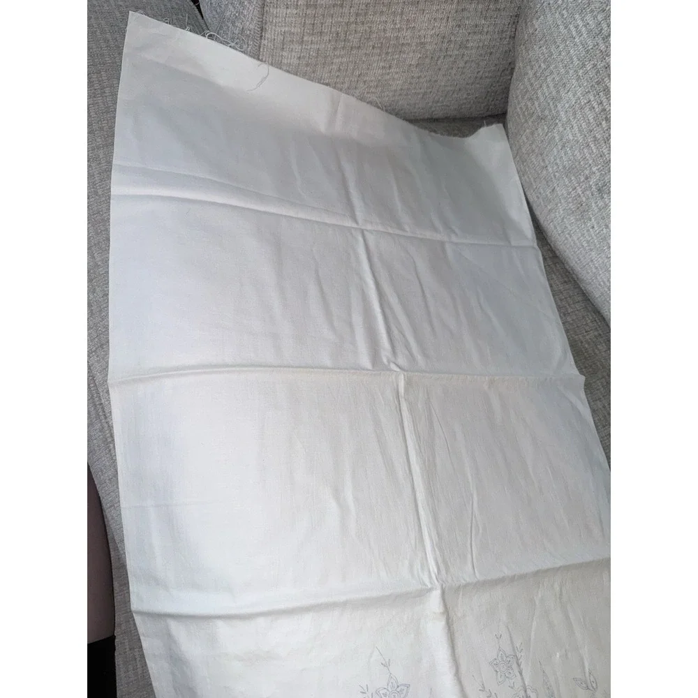 Vintage Pillowcase Tubing Stamped To Embroider Two Cases Matching